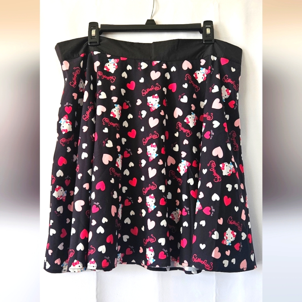 Hello Kitty x‎ Unique Vintage Call Me Love Flair Skirt Size 1x